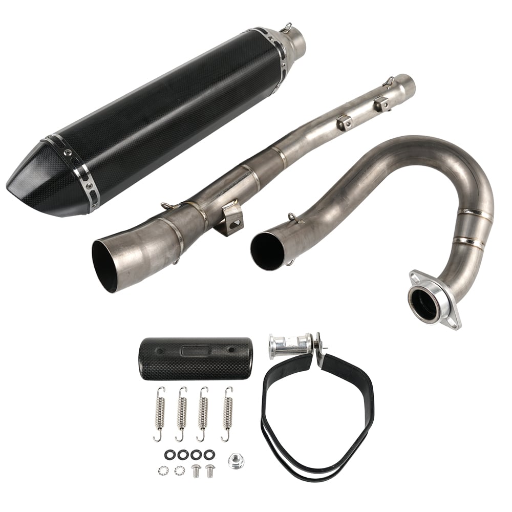 Full Exhaust Muffler Pipe System Set with Clamp Gasket For Suzuki DRZ400 DRZ400SM Kawasaki KLX400