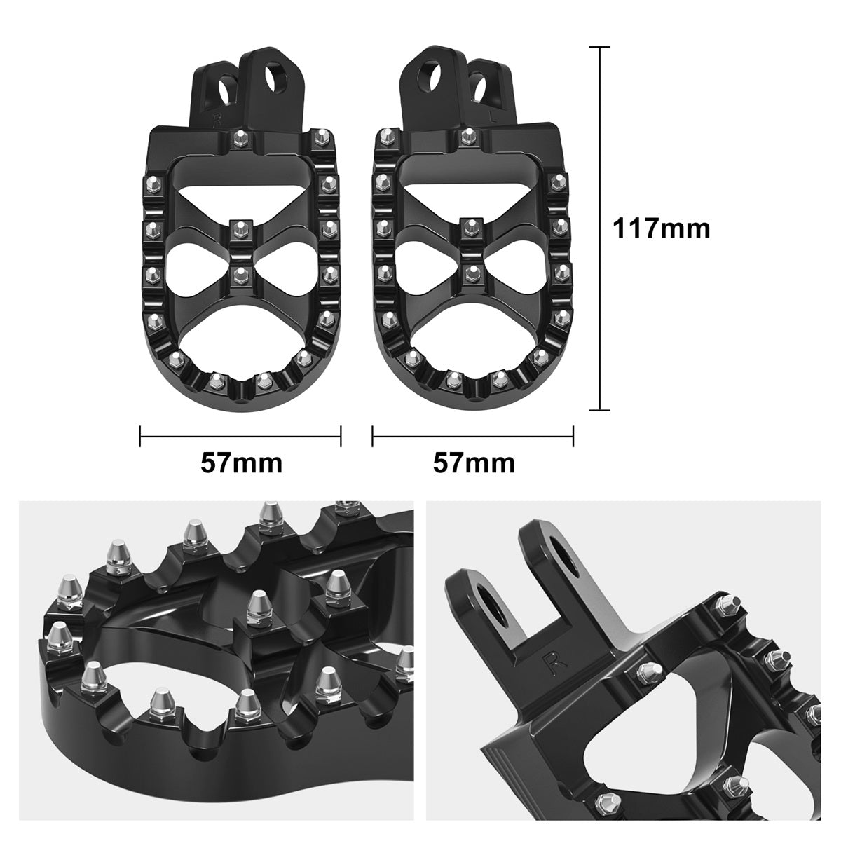 1 Pair Foot Rests Footpegs Pedals For Suzuki DRZ400S/SM 2000-2024