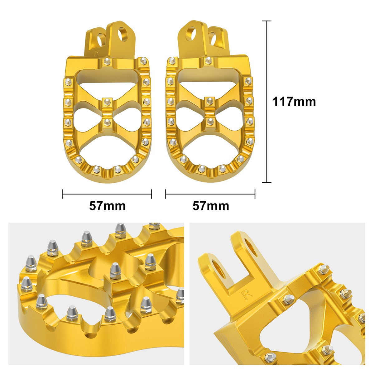 1 Pair Foot Rests Footpegs Pedals For Suzuki DRZ400S/SM 2000-2024