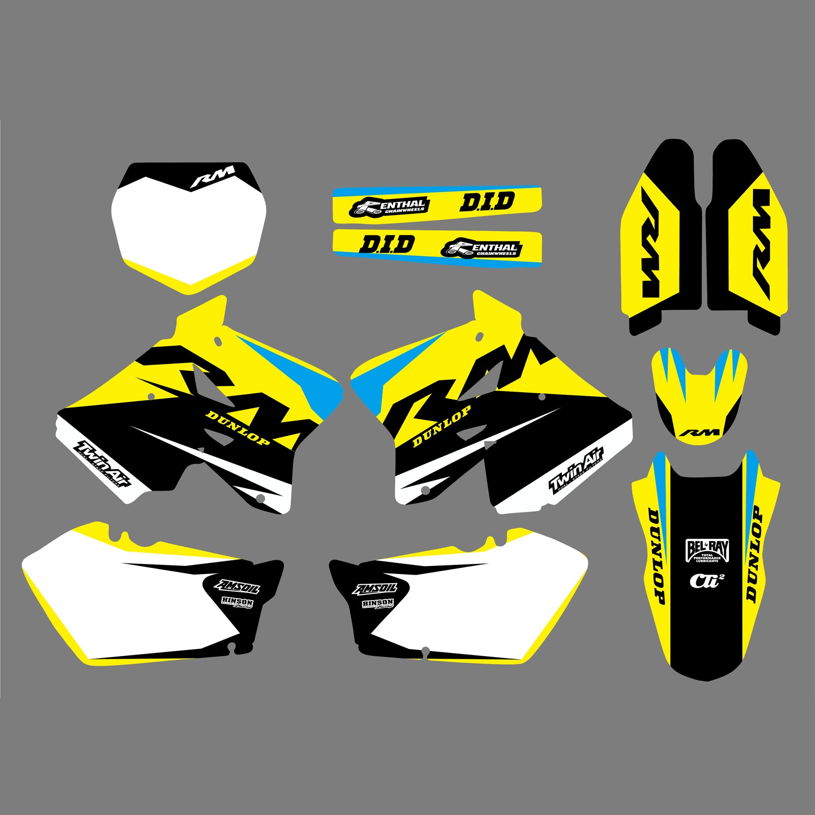 New Team Background Decal Sticker for Suzuki RM125 RM250 01-12