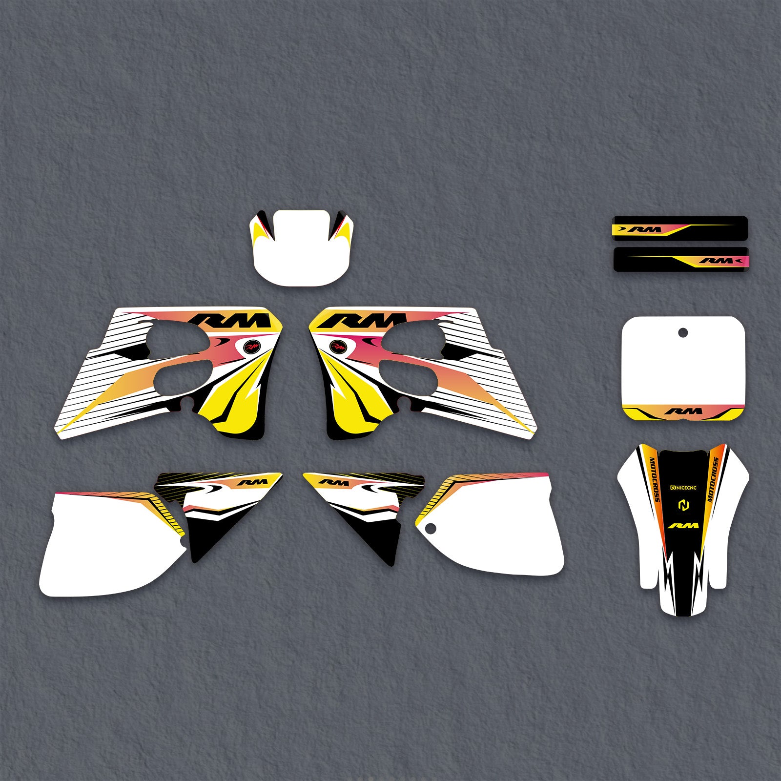 Full Graphics Decals Stickers Kit For SUZUKI RM125 RM250 1993-1995