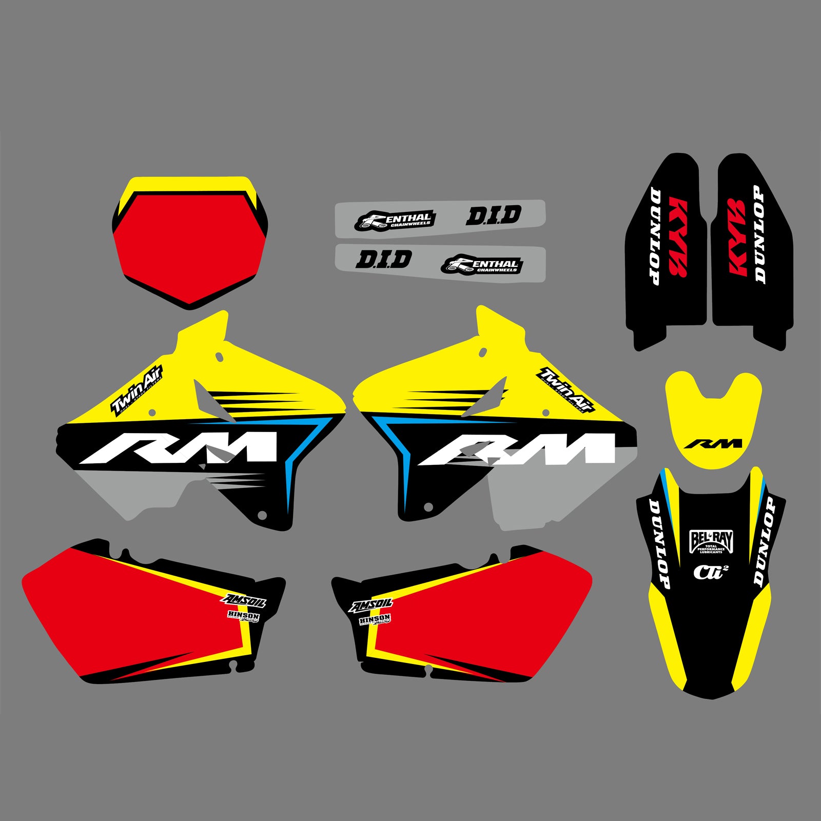 New Team Background Decal Sticker for Suzuki RM125 RM250 01-12