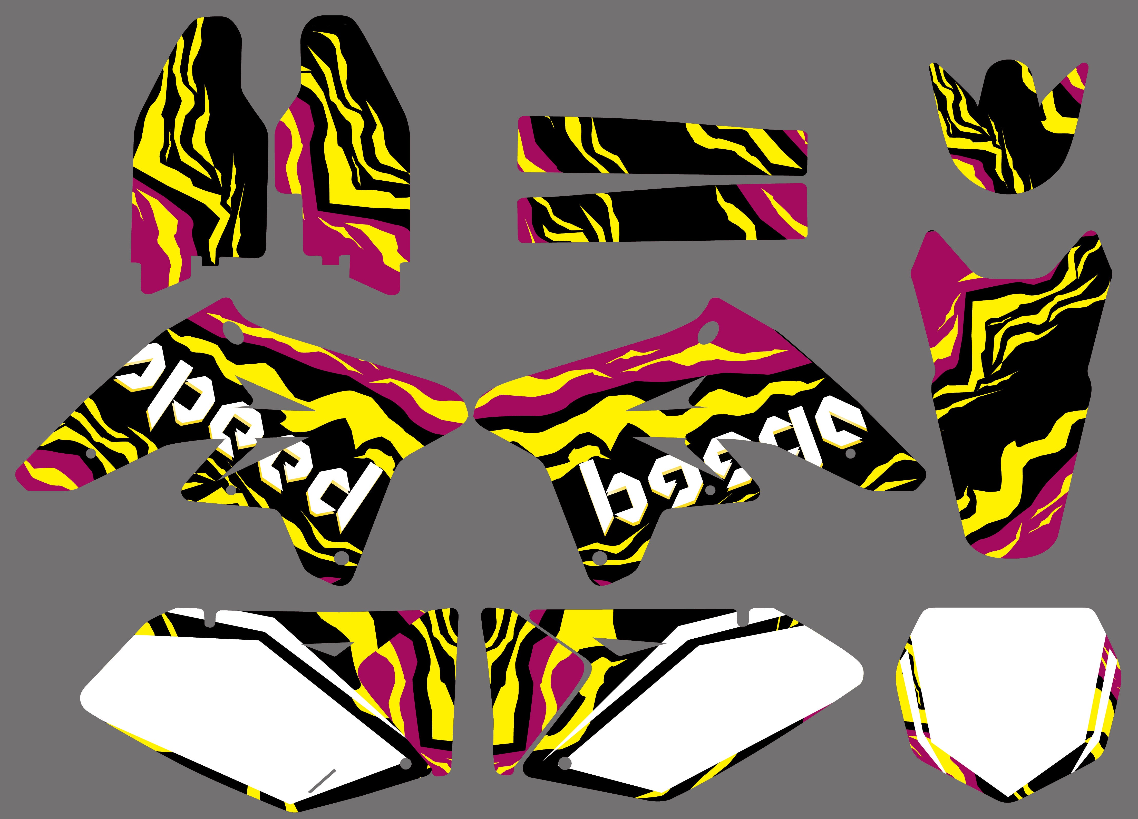 Motorcycle Graphic Decals Stickers For SUZUKI RMZ250 2007-2009