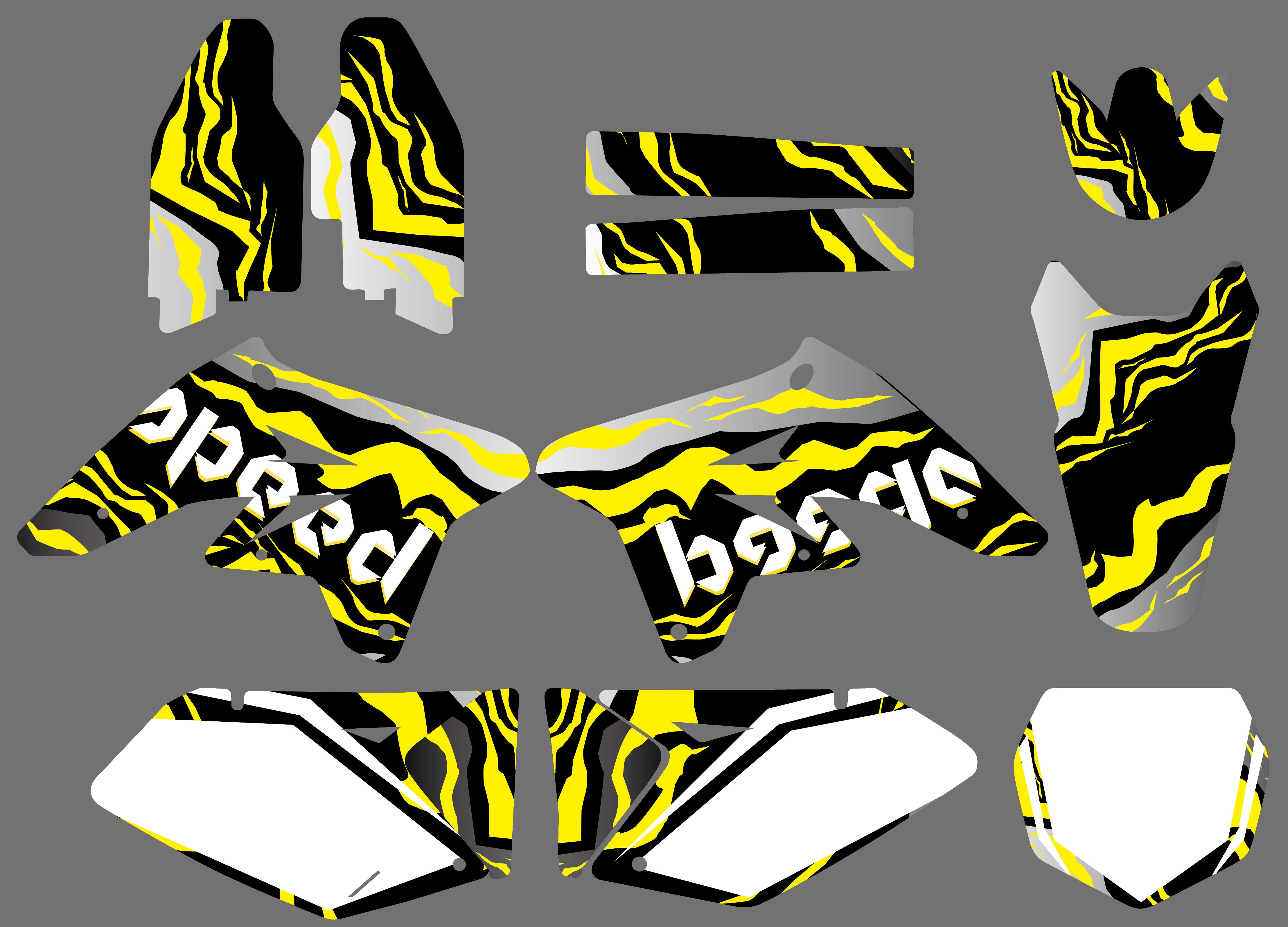 Motorcycle Graphic Decals Stickers For SUZUKI RMZ250 2007-2009