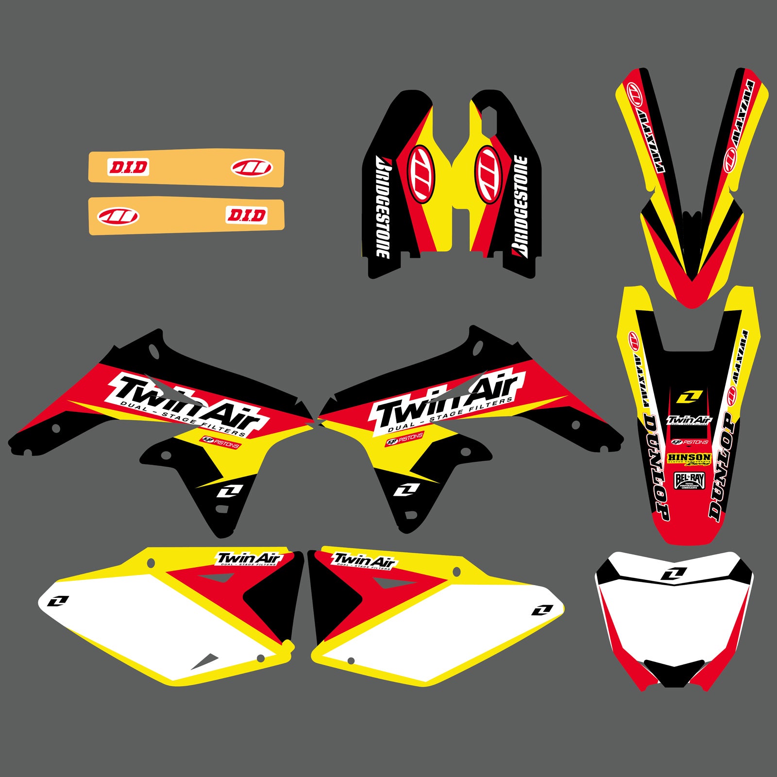 Team Graphics Backgrounds Decals Stickers Kit For Suzuki RMZ450 2008-2017