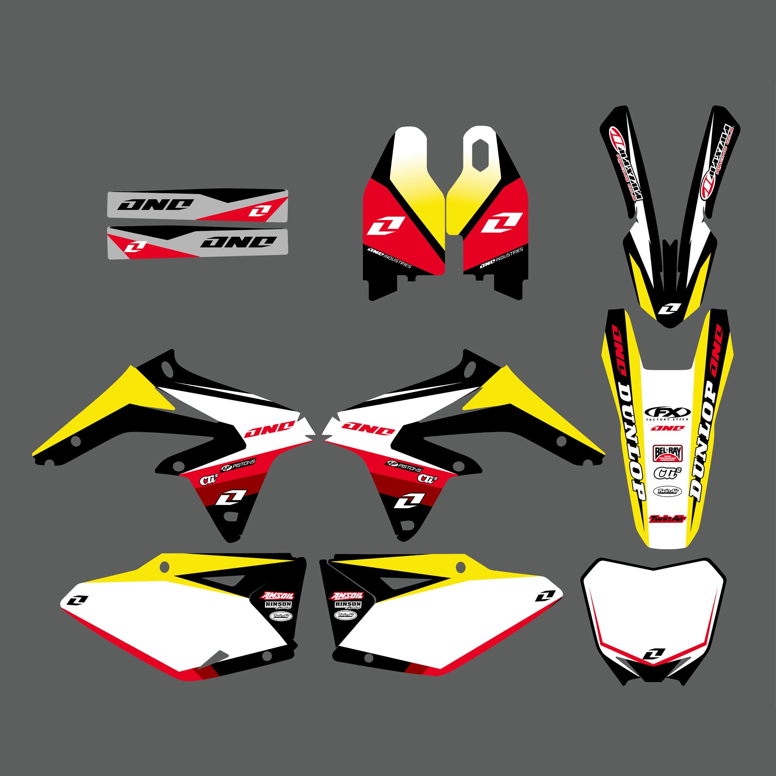 Team Graphics Backgrounds Decals Stickers Kit For Suzuki RMZ450 2008-2017