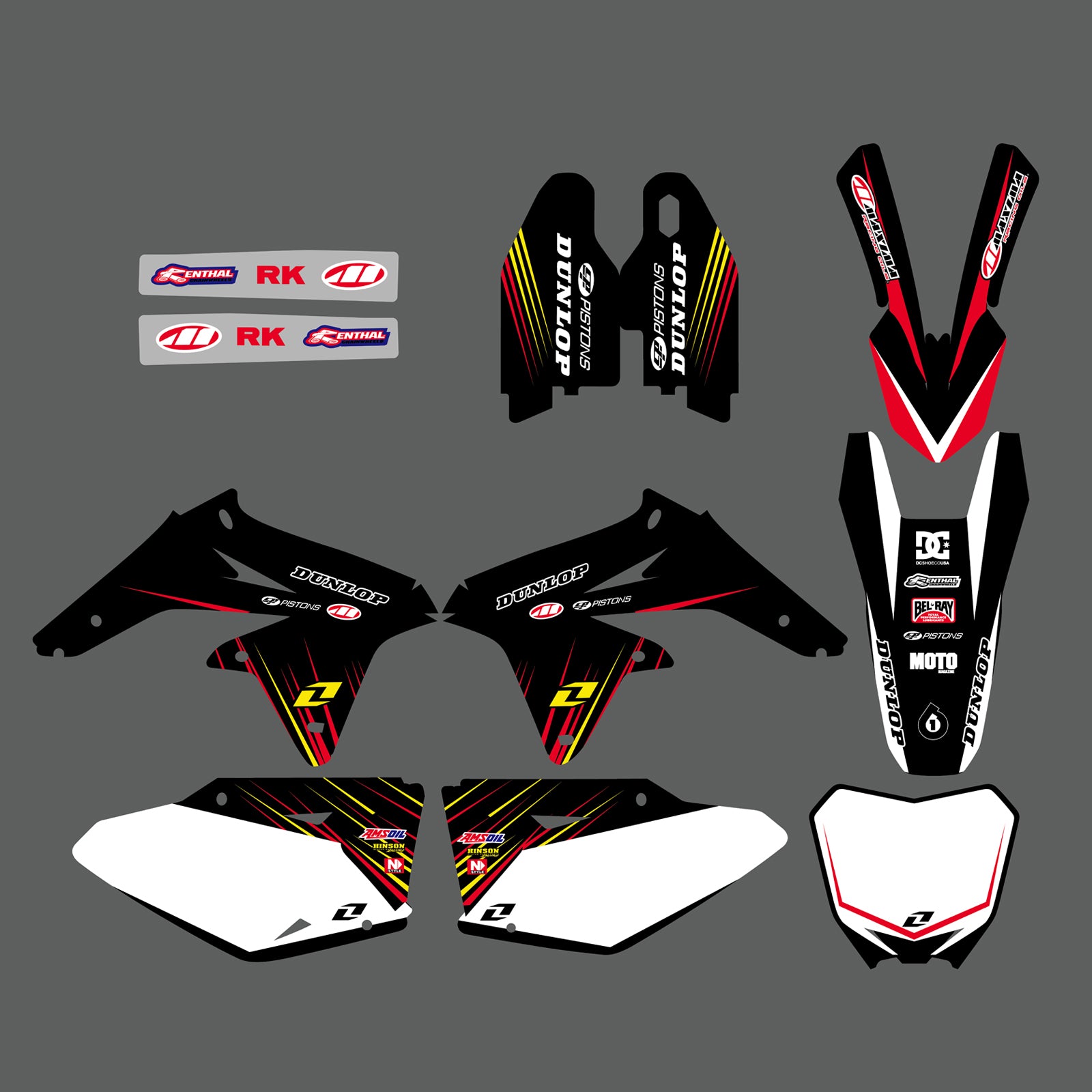 Team Graphics Backgrounds Decals Stickers Kit For Suzuki RMZ450 2008-2017