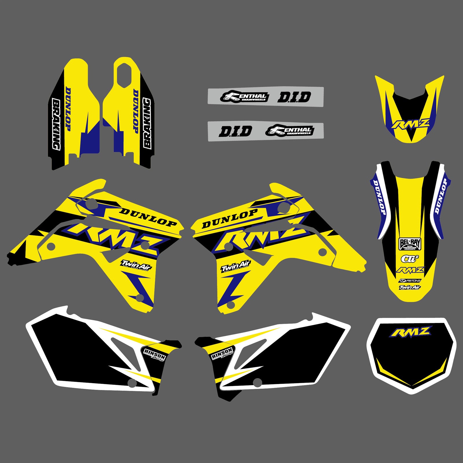 Team Graphics Background Decal Sticker For Suzuki RMZ450 2007