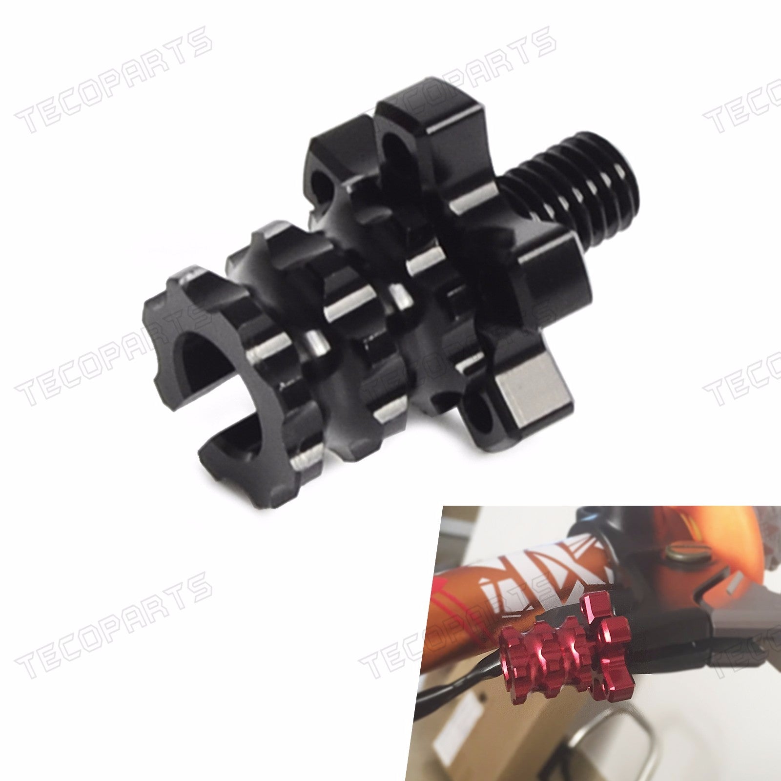 Black Universal Billet Clutch Brake Cable Wire Adjuster Motorcycle Dirt Bike