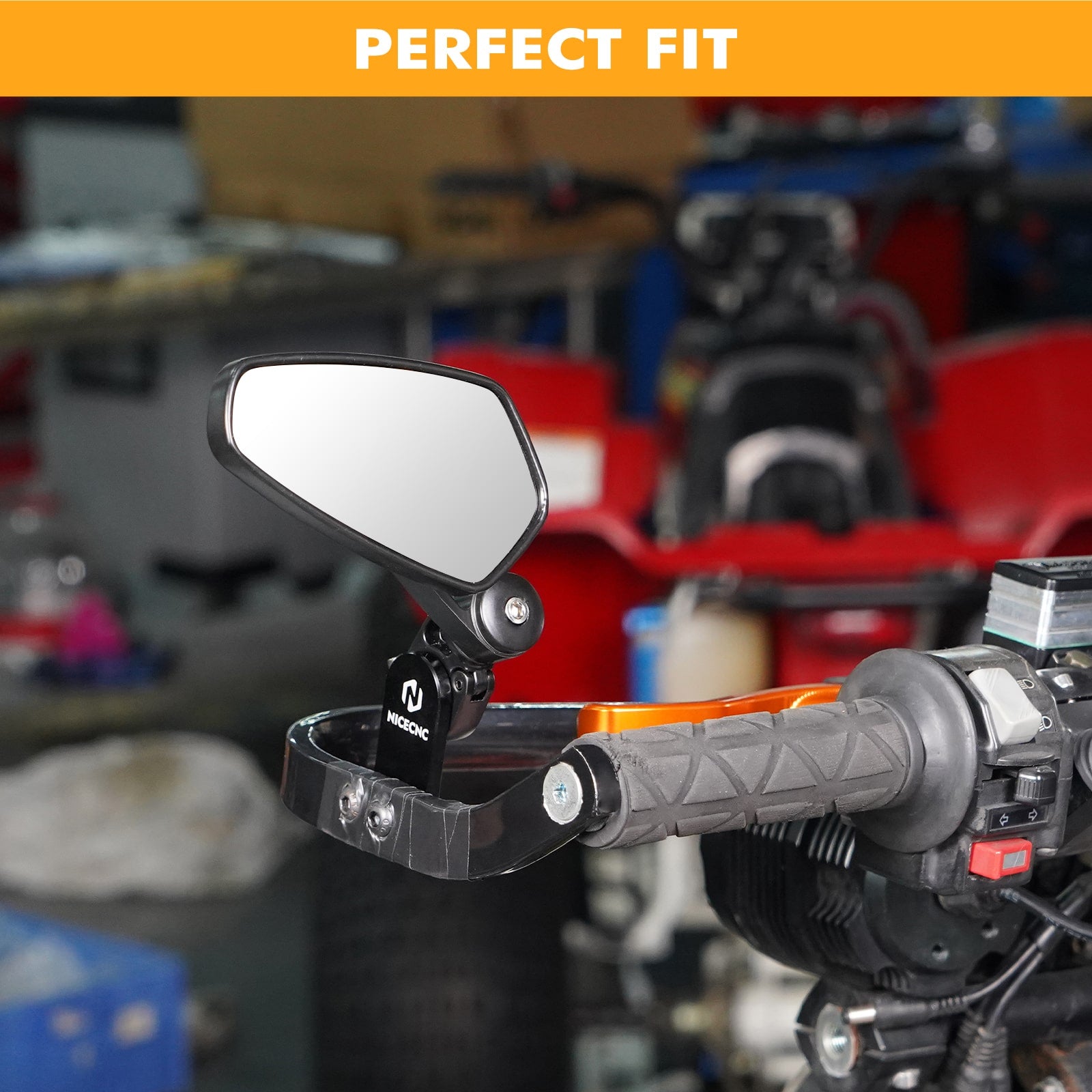 Upgraded Quick Flip Arrow Folding Mirrors Kits for Universal Motorcycle Hand Guard