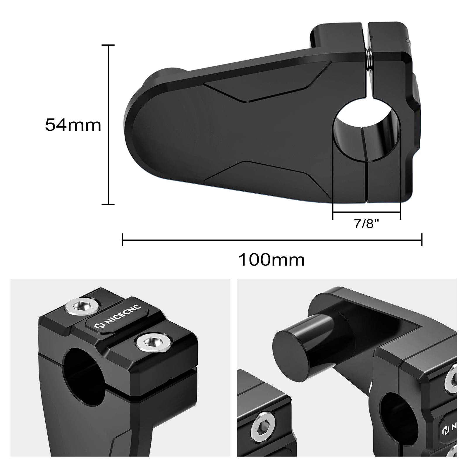 ATV Handlebar Risers Mount Clamps Adjustable For Yamaha Raptor 700 Blaster 200 Banshee 350