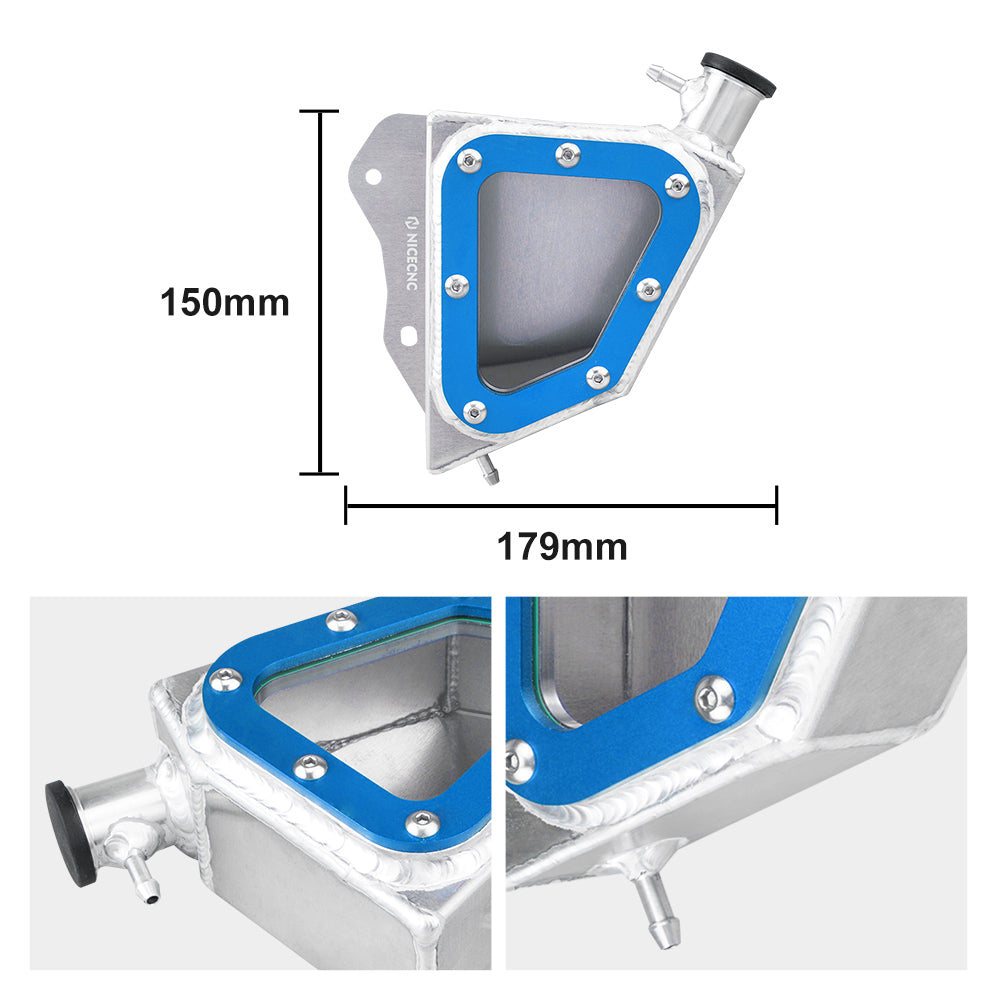 ATV Coolant Reservoir Transparent Recovery Tank For Yamaha Raptor 700 2013-2024