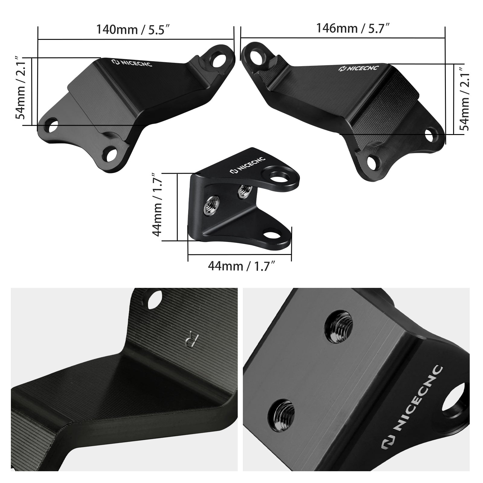 ATV Engine Stays Brackets Mount Kit For Yamaha Raptor 700/R/RSE 2008-2024