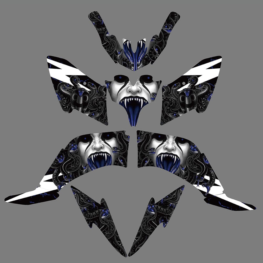 ATV Fairing Personality Decal Sticker Graphics Kits For Yamaha Raptor 250 2008+