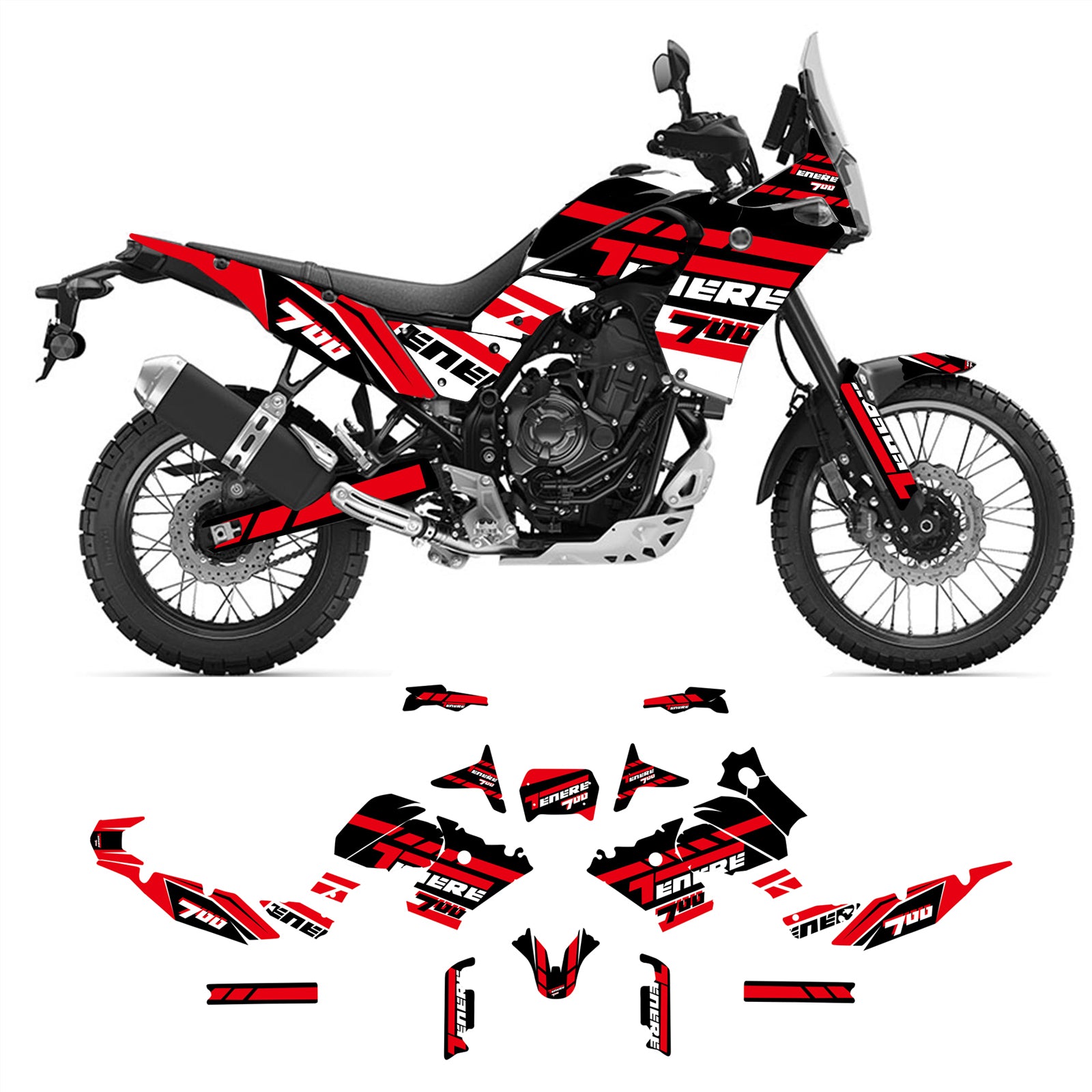 New Decals Stickers Graphics Kits For Yamaha Tenere 700 2019-2023