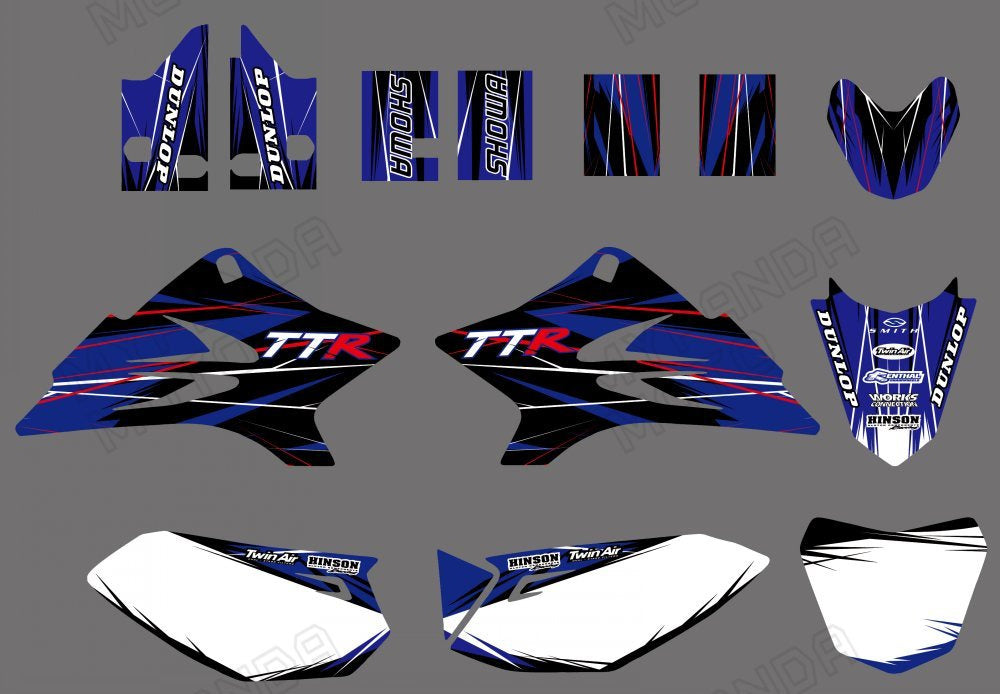 Team Graphics Backgrounds Decals Stickers For Yamaha TTR50 2006-2015