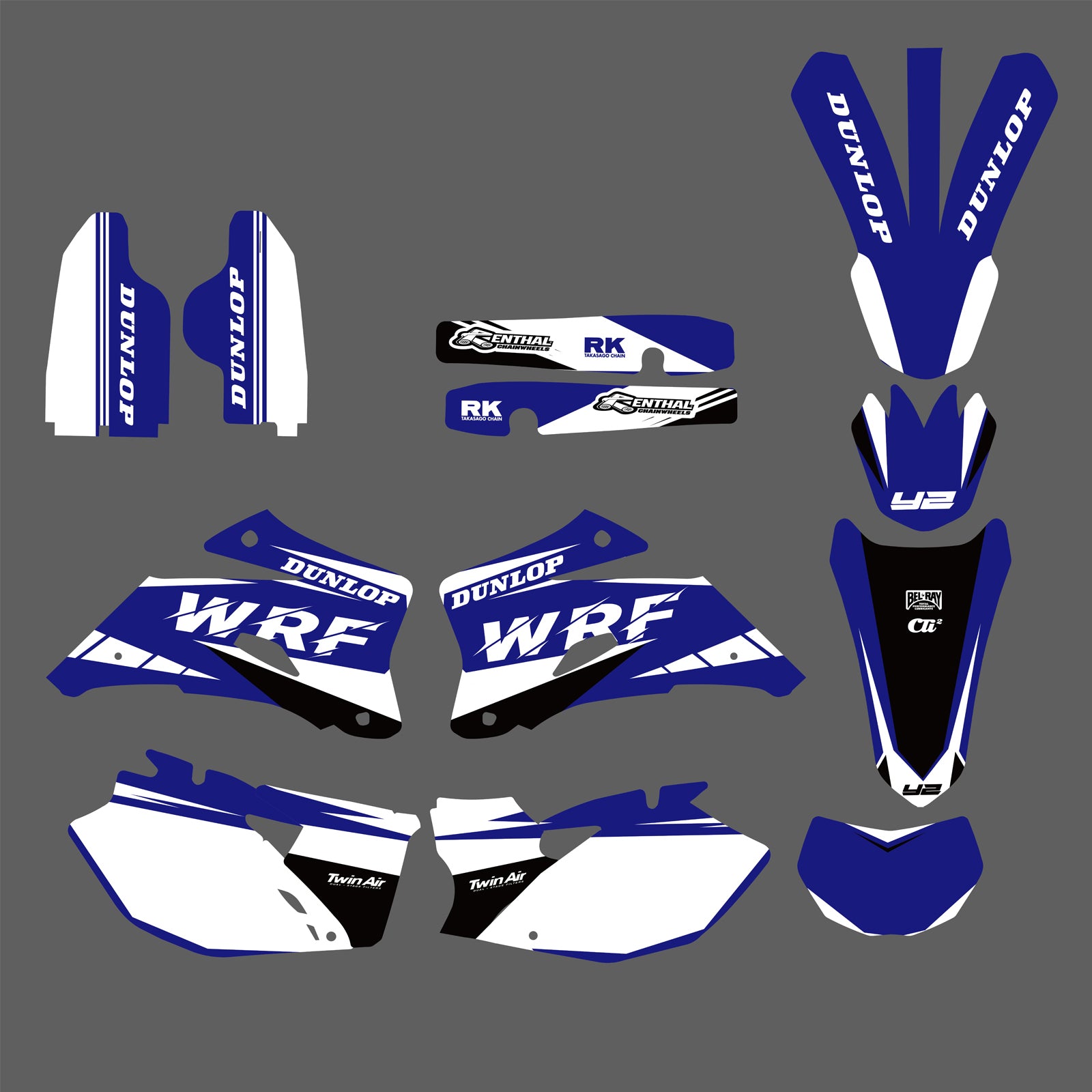 Team Decals Stickers For Yamaha WR250F WR450F 2007-2011