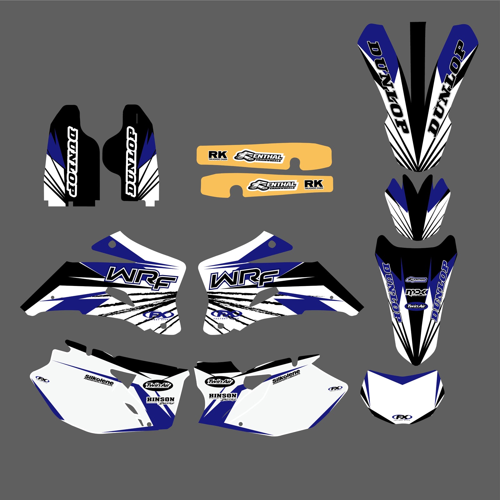 Team Graphic Background Decal Sticker Kit For YAMAHA WR250F 2007-2013 WR450F 2007-2011