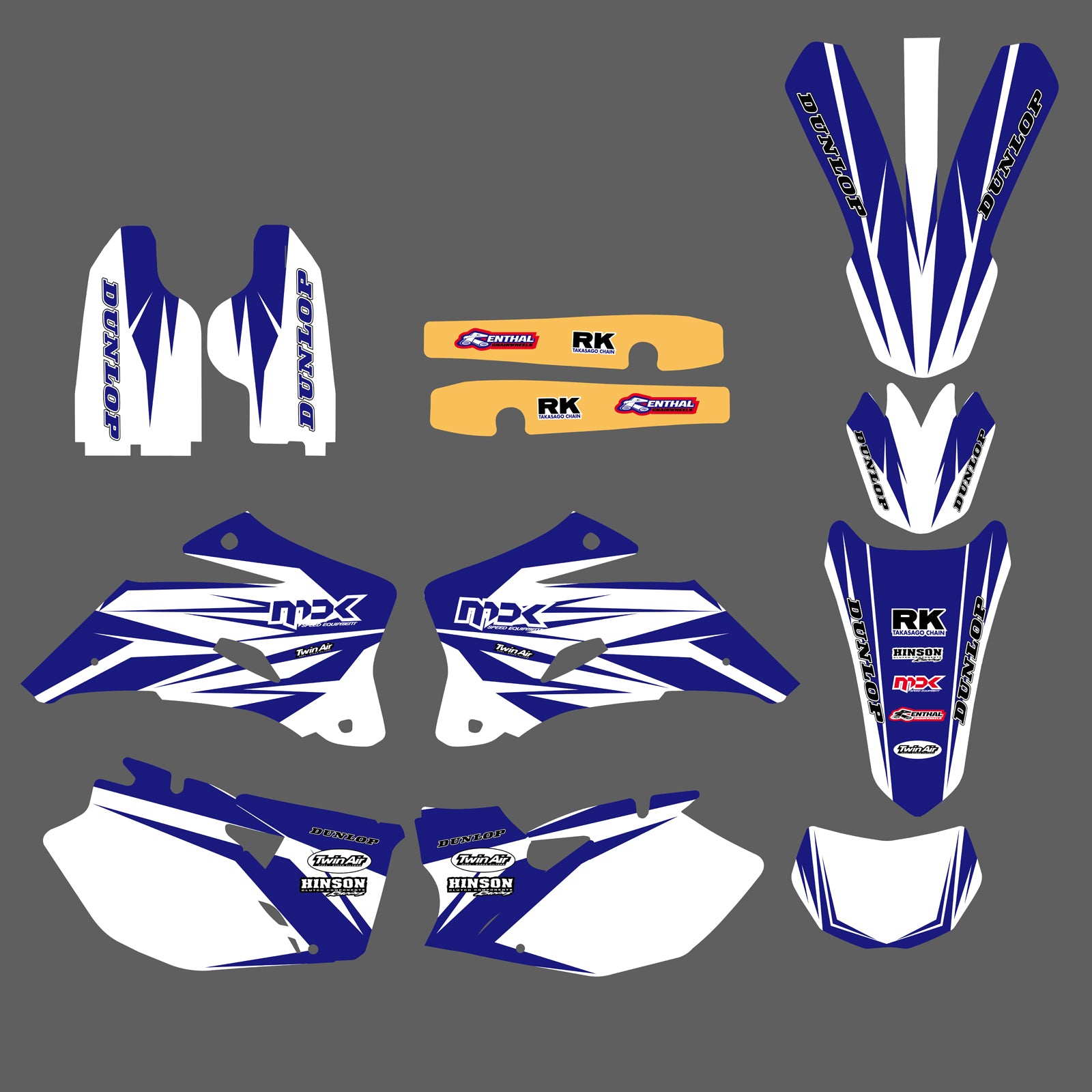 Team Graphic Background Decal Sticker Kit For YAMAHA WR250F 2007-2013 WR450F 2007-2011