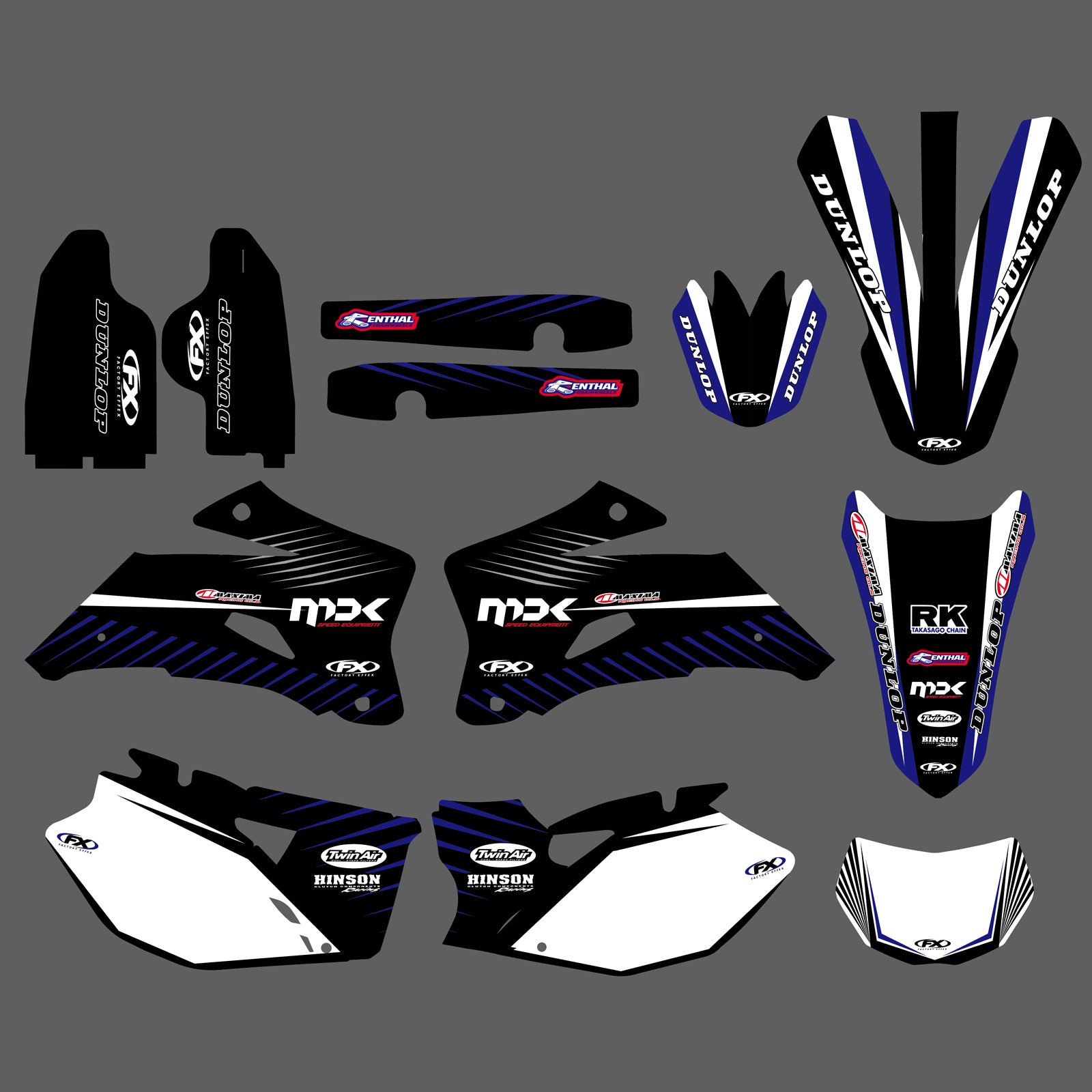 Team Graphic Background Decal Sticker Kit For YAMAHA WR250F 2007-2013 WR450F 2007-2011