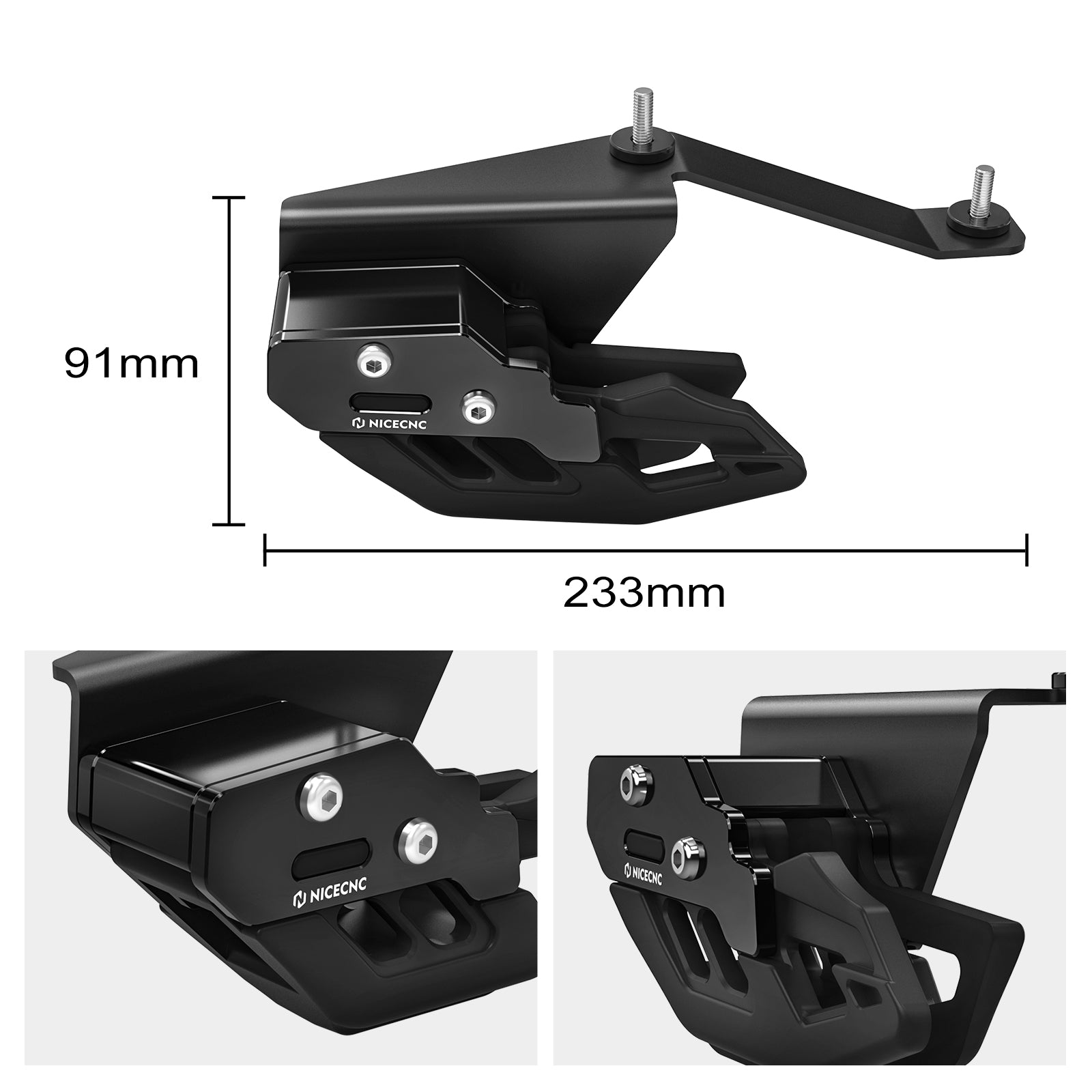 ATV Rear Swingarm Chain Guide Slider Guard For Yamaha YFZ450R 2009-2024