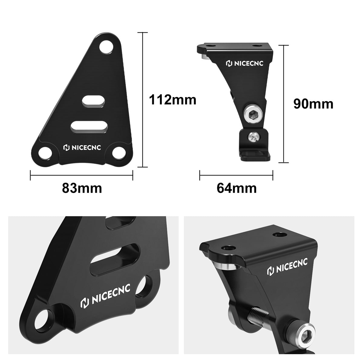 ATV Upgraded Engine Stays Mounting Brackets Set For Yamaha YFZ450R 2009-2025