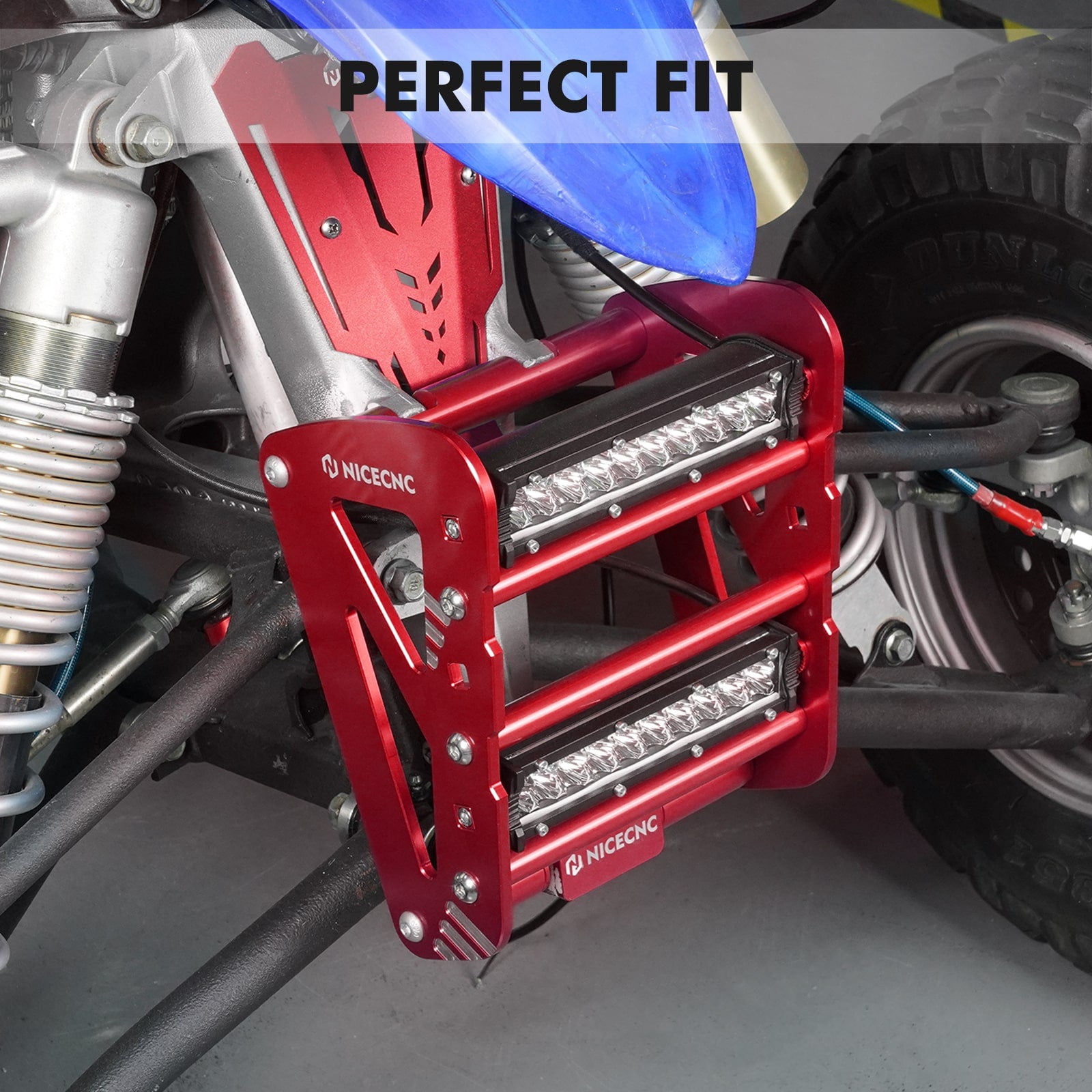 ATV Front Bumper Light Bar Dual Beam LED Headlight Kit For Yamaha YFZ450R 2009-2024