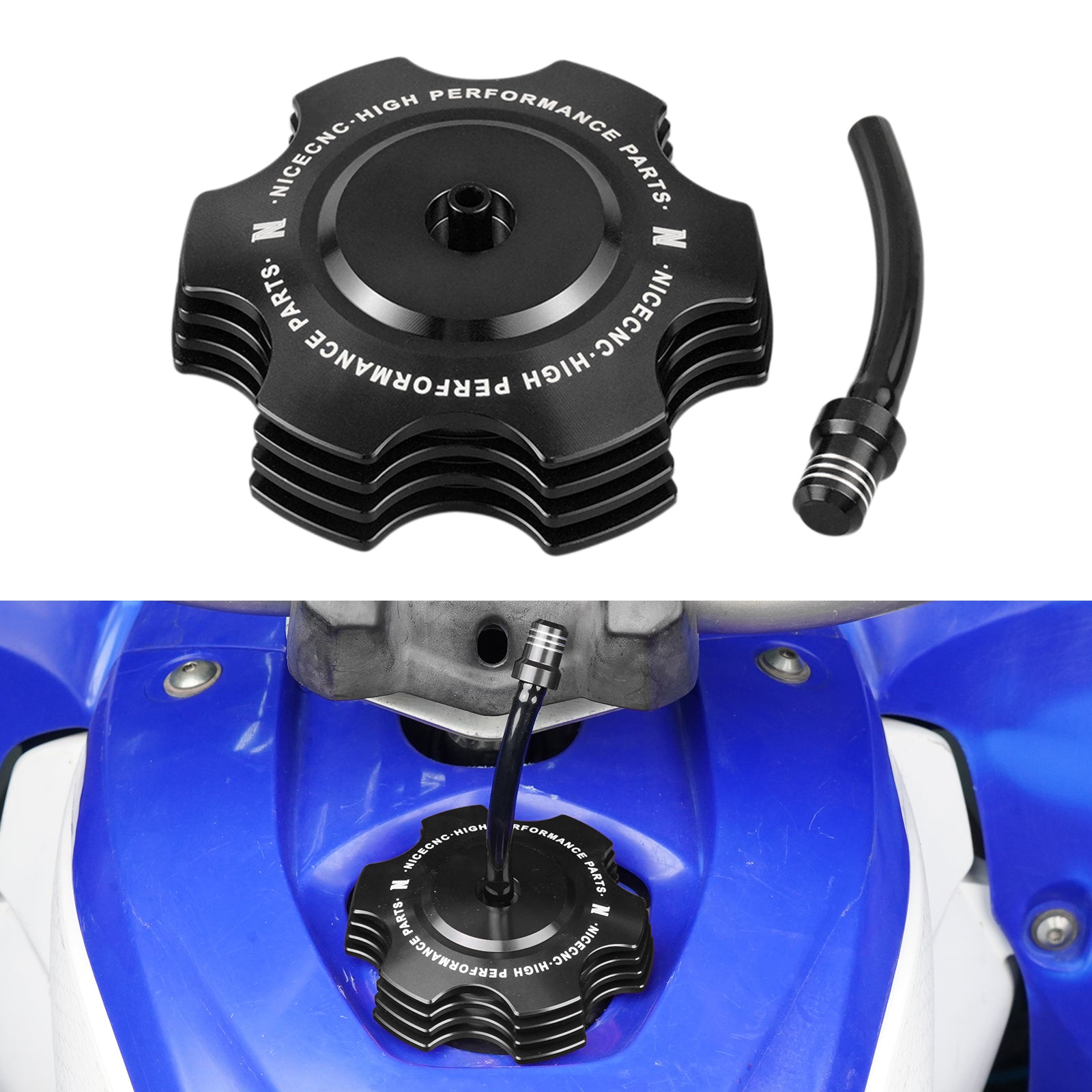 Fuel Tank Cap Gas Cap with Vent Hose #5KM-24610-00-00 For Yamaha YFZ450R BLASTER 200