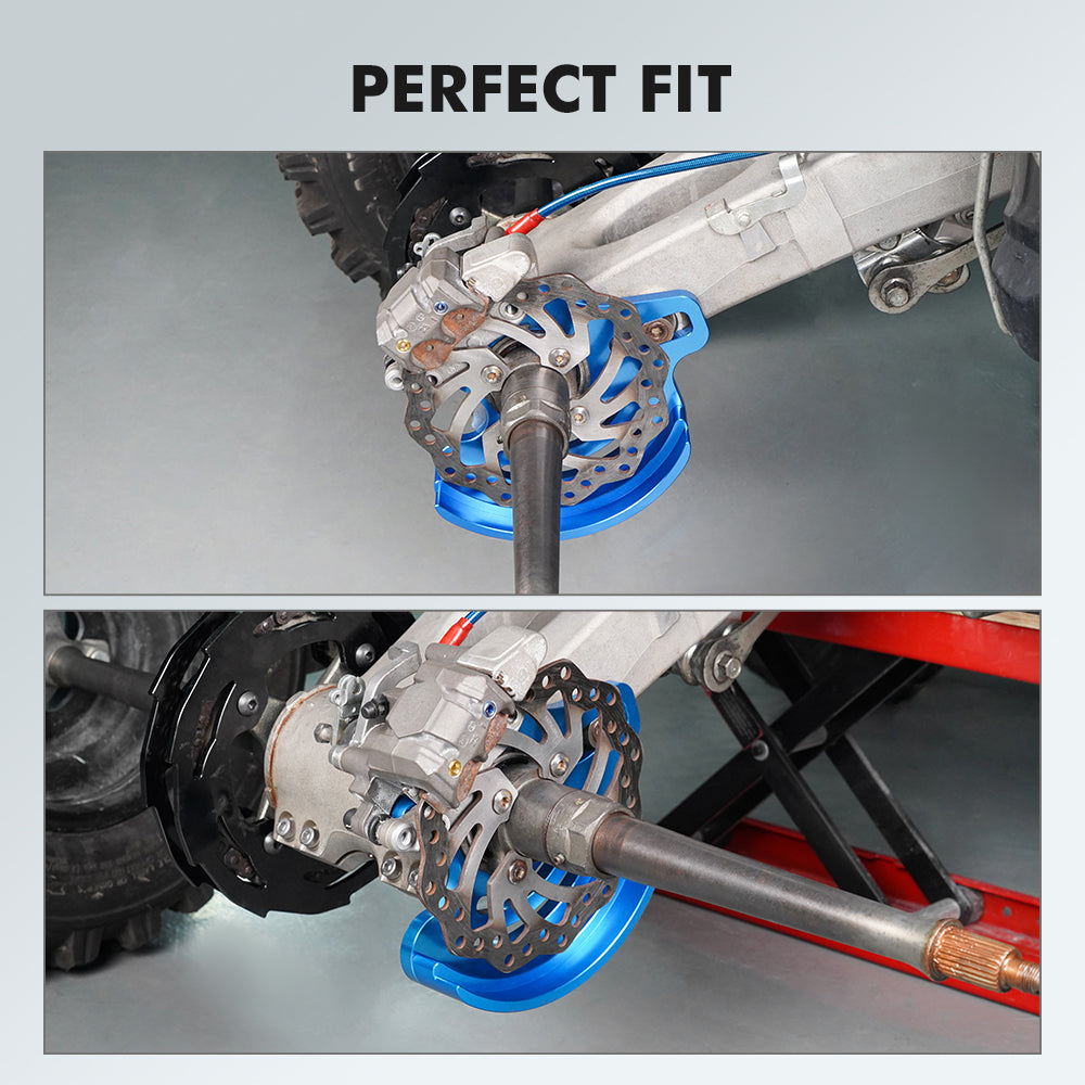 ATV Rear Brake Caliper Mount Bracket Disc Rotor Guard For Yamaha YFZ450R 2009-2023