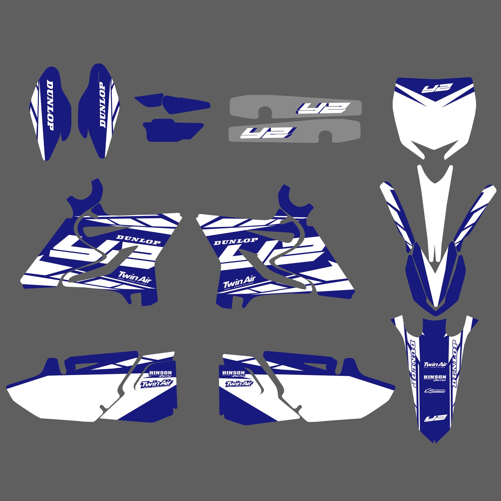 Motorcycle Full Graphics Decals Stickers Kit For Yamaha YZ125/250 WR125 2015-2021