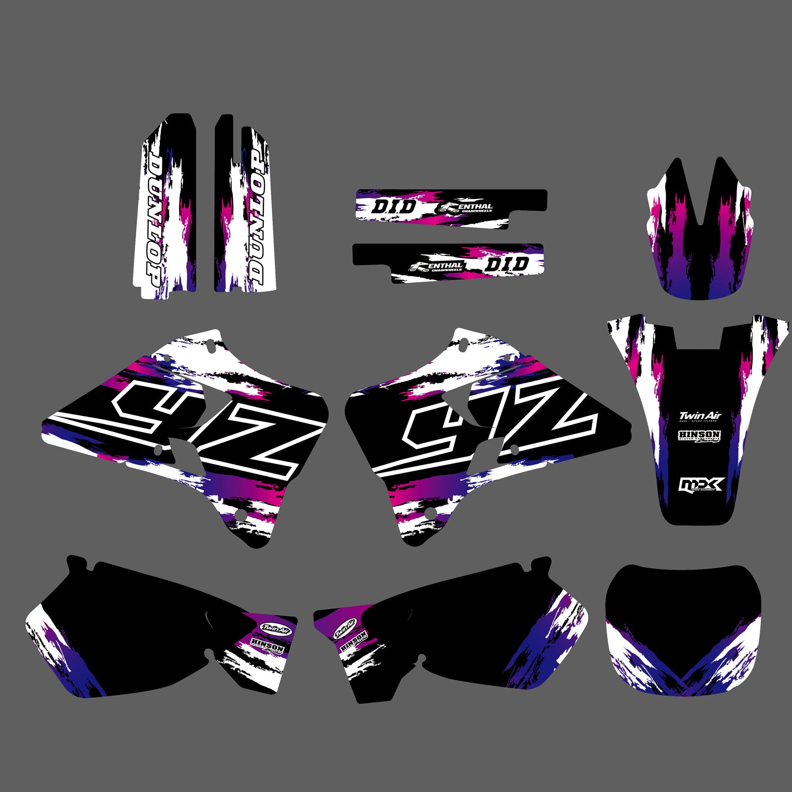 Team Graphics Backgrounds Decals For Yamaha YZ125 YZ250 1996-2001