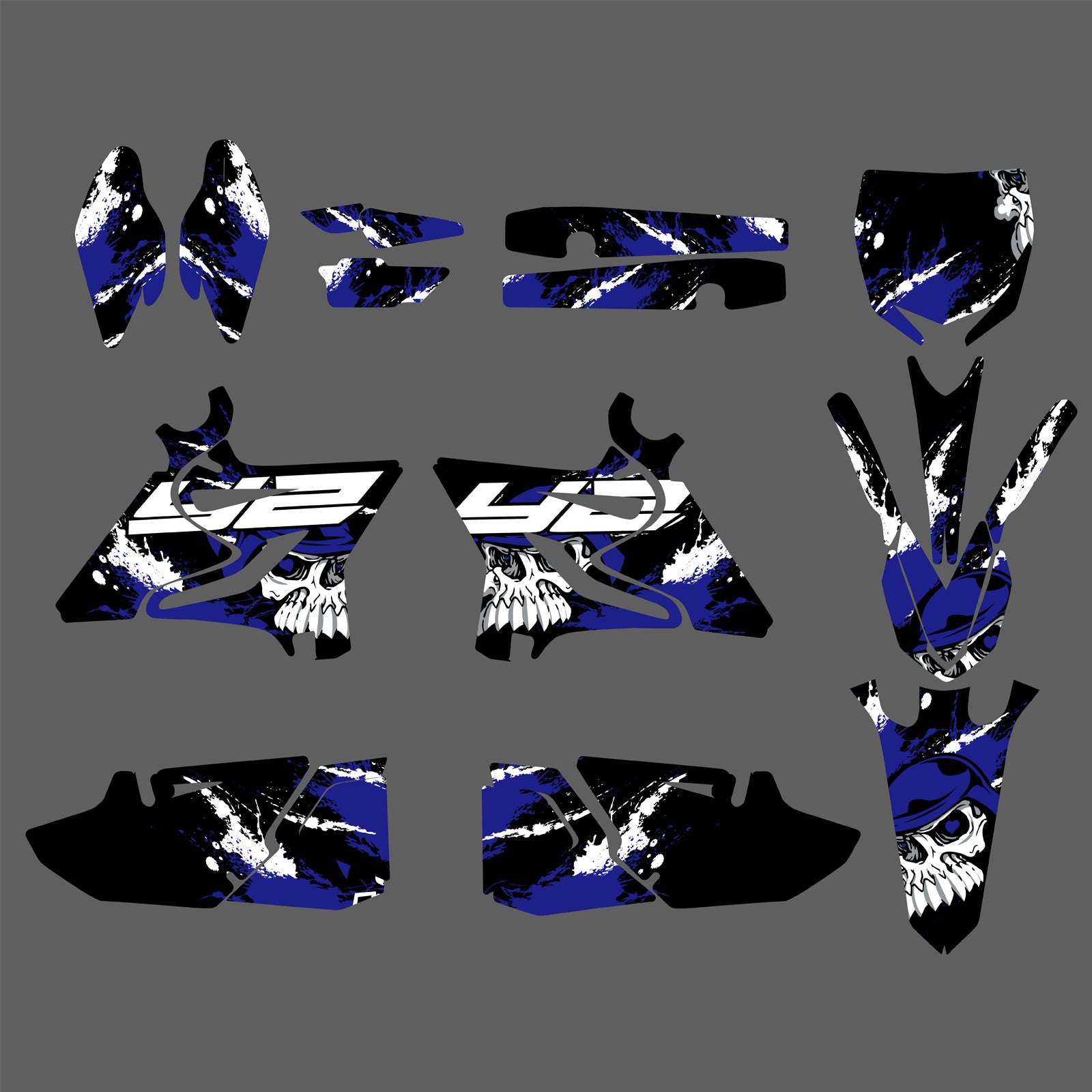 Team Graphics Decals Stickers Kit For Yamaha YZ125 YZ250 2015-2021