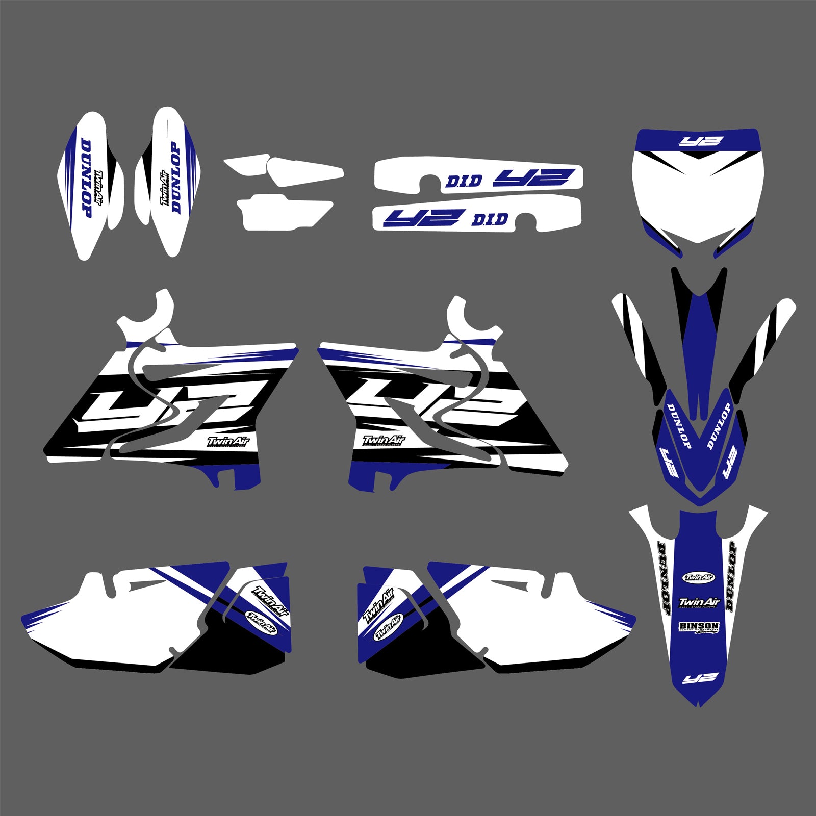 Motorcycle Full Graphics Decals Stickers Kit For Yamaha YZ125/250 WR125 2015-2021