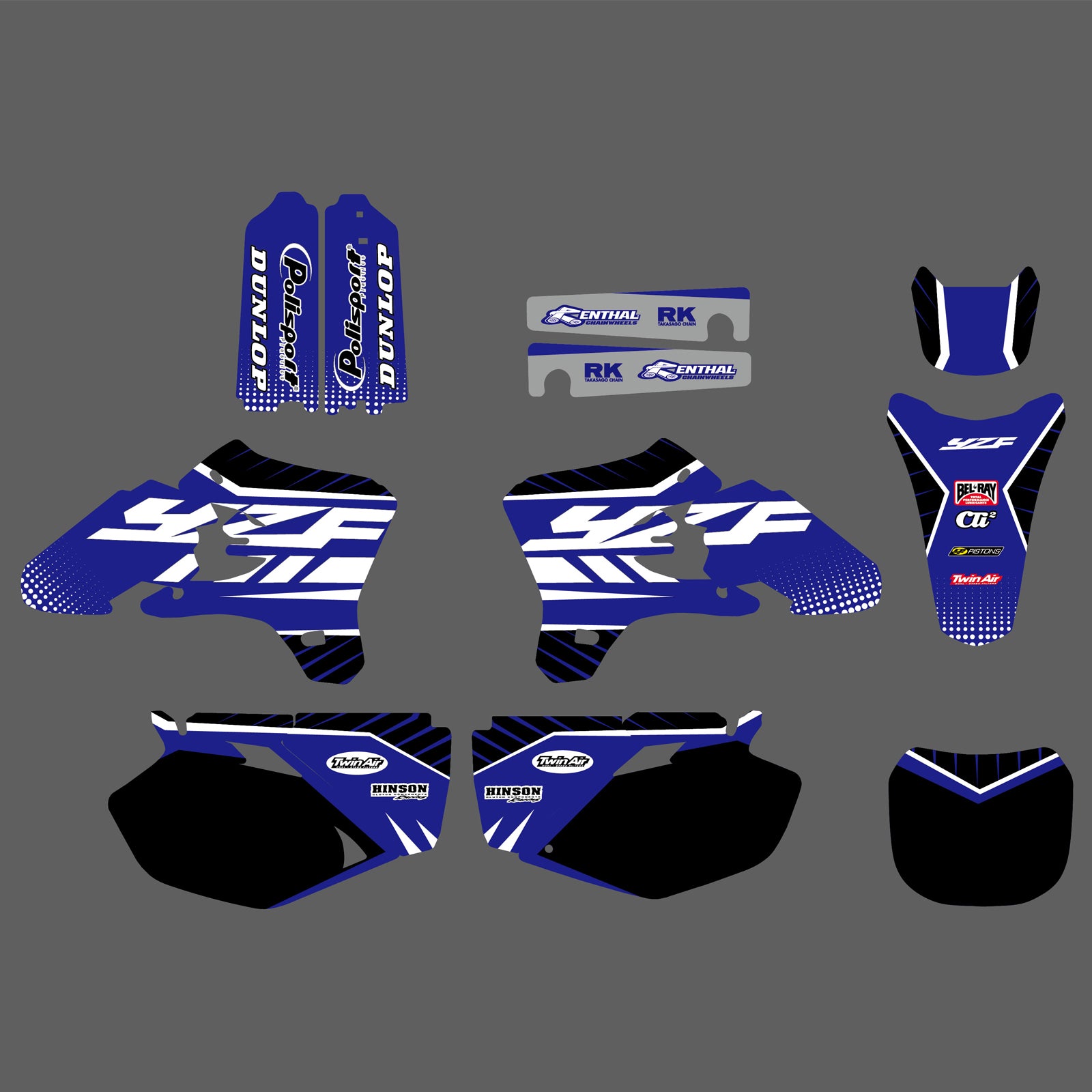 Team Decals Stickers Graphics Kit For YAMAHA YZ250F YZ450F 2003-2005