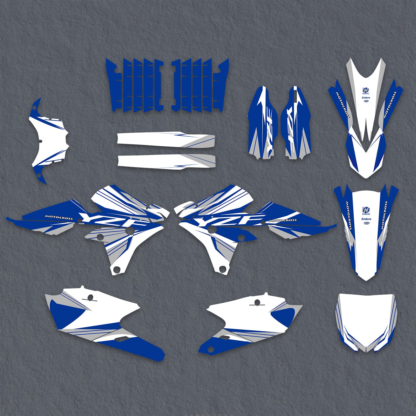 Full Graphics Decals Stickers Kit For YAMAHA YZ250F 14-18 YZ450F 14-17