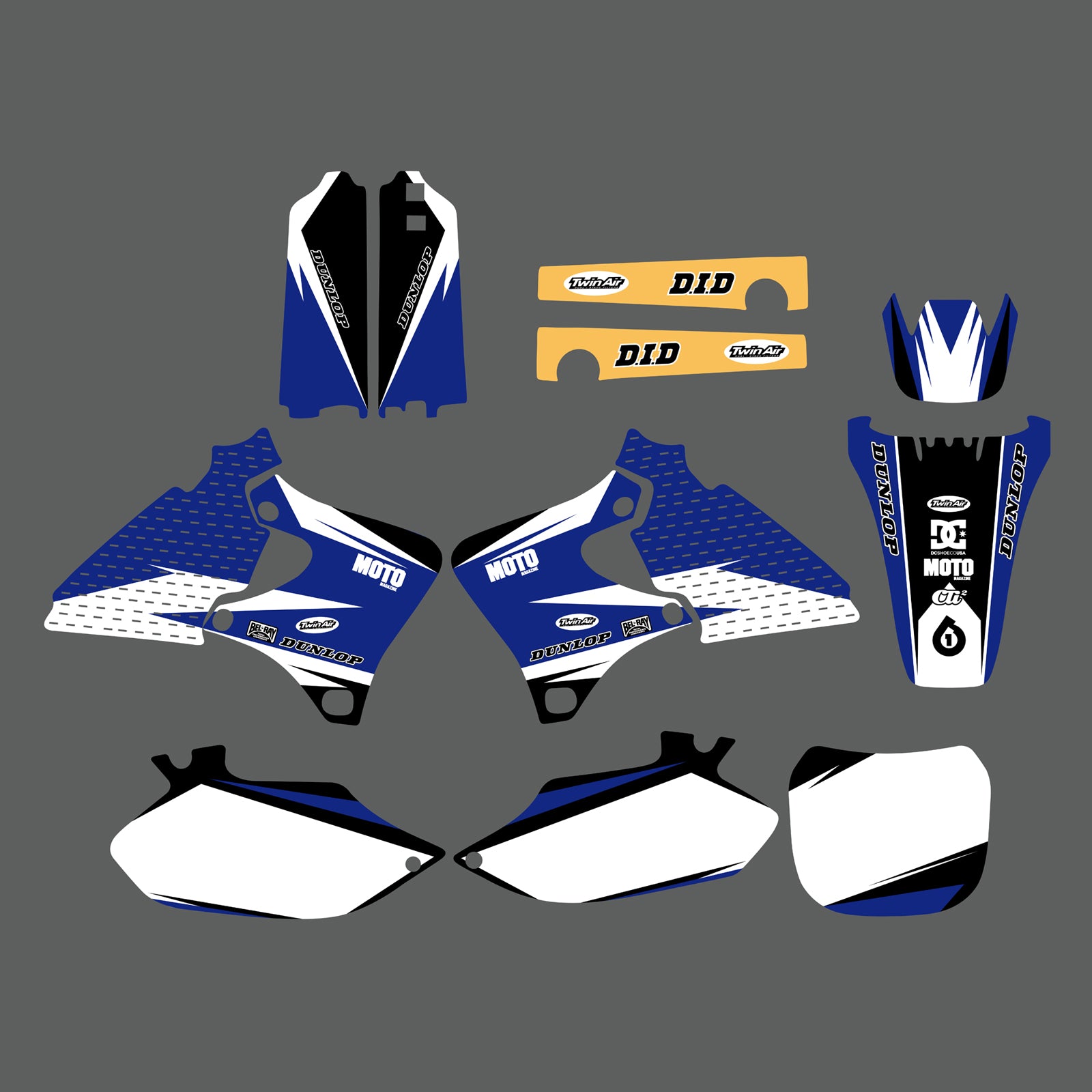 Team Graphics Backgrounds Decals Kit For Yamaha YZ250F YZ400F YZ426F 1998-2002