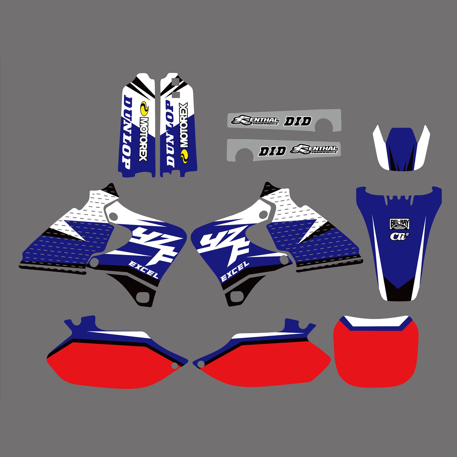 Team Decals Stickers Graphics Kit For YAMAHA YZ250F YZ400F YZ426F 1998-2002