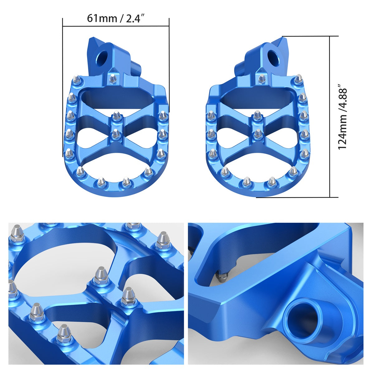 Pair Forged Foot Pegs For Yamaha YZ250F YZ450F WR450F 2024