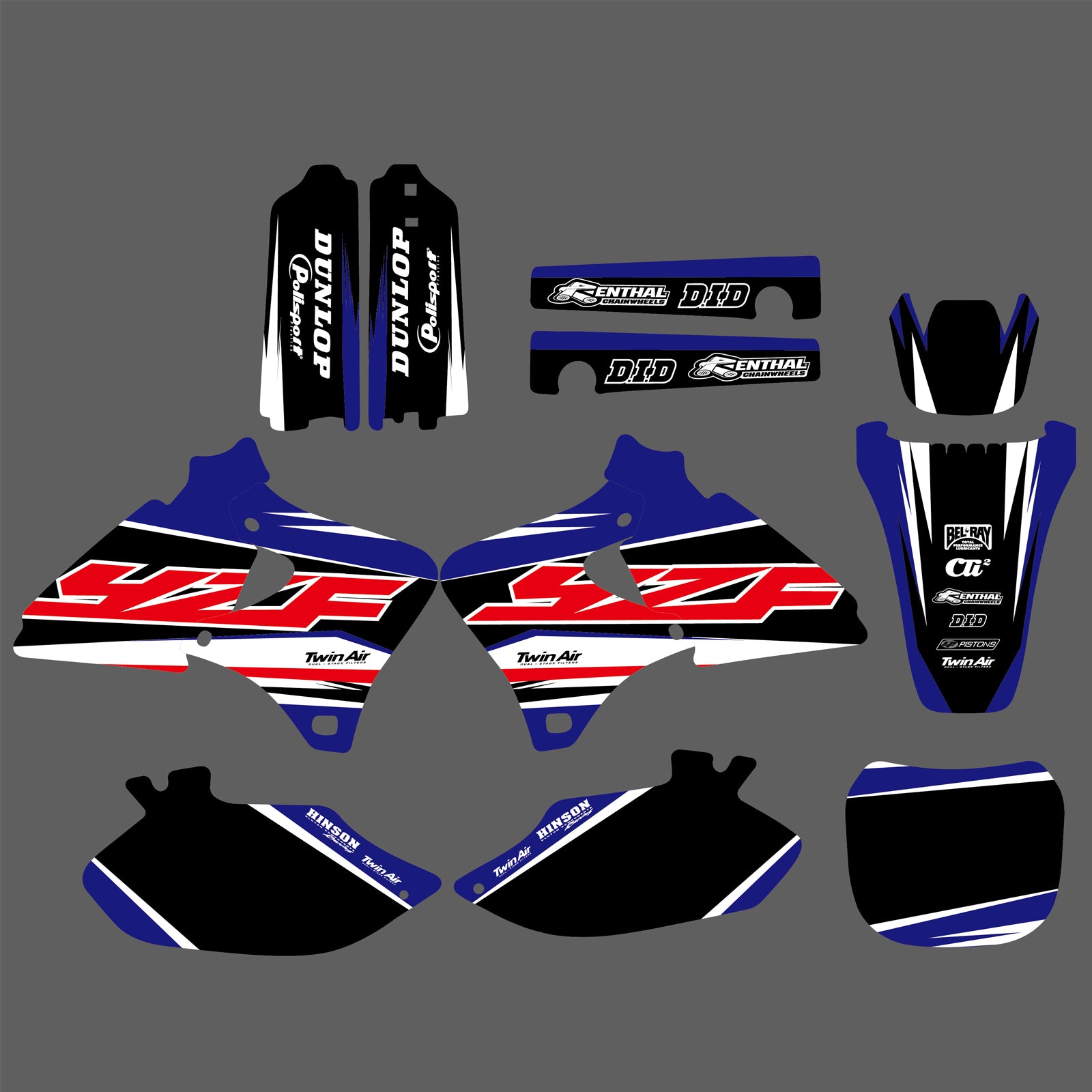 Team Graphics Decals Deco For Yamaha YZ250F YZ400F YZ426F 1998-2002