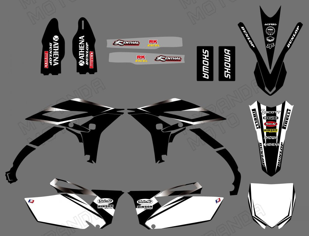 Graphics Decals Stickers Kit For Yamaha YZF250 2010-2013