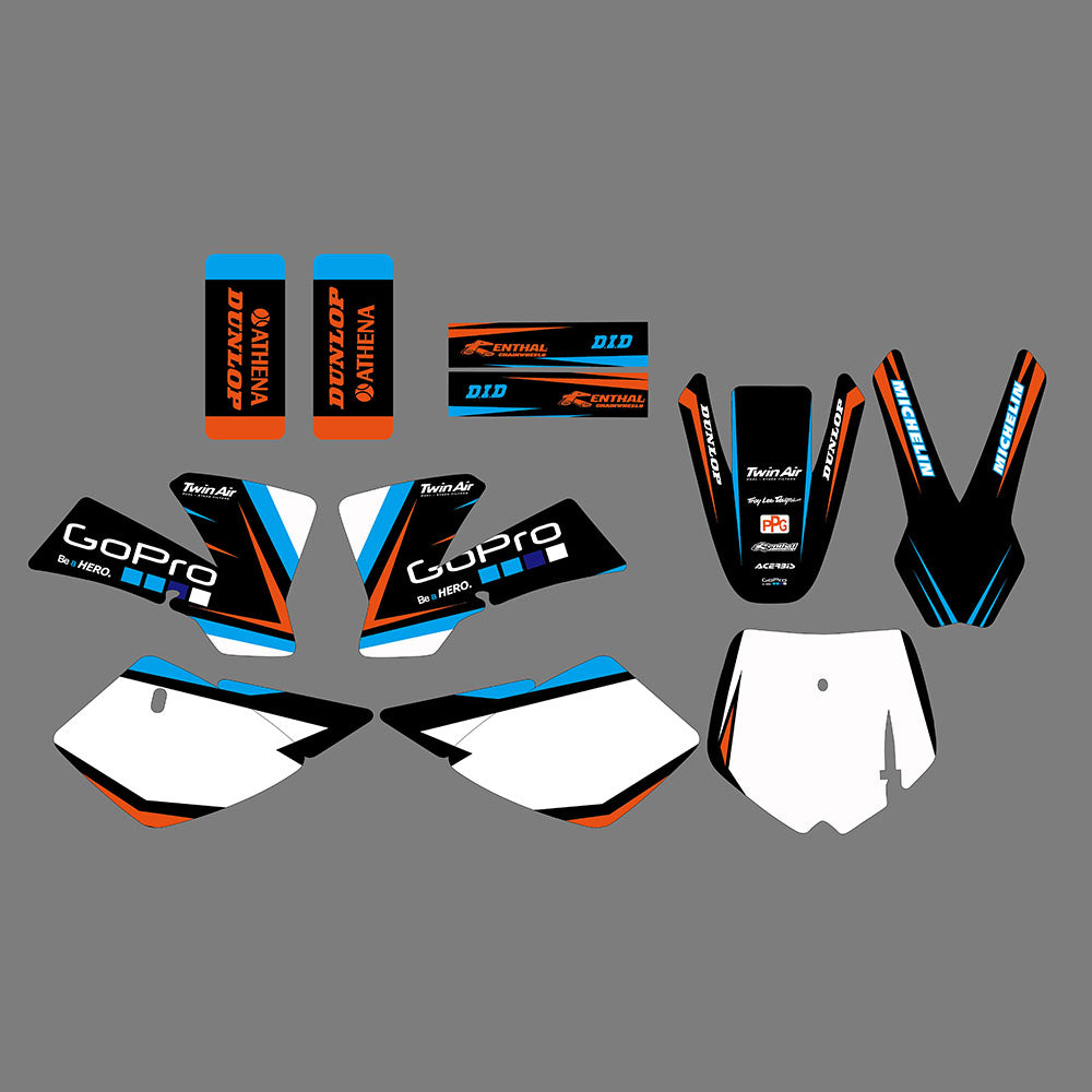 Team Graphics Backgrounds Decals Stickers For KTM 50 SX 2002-2008