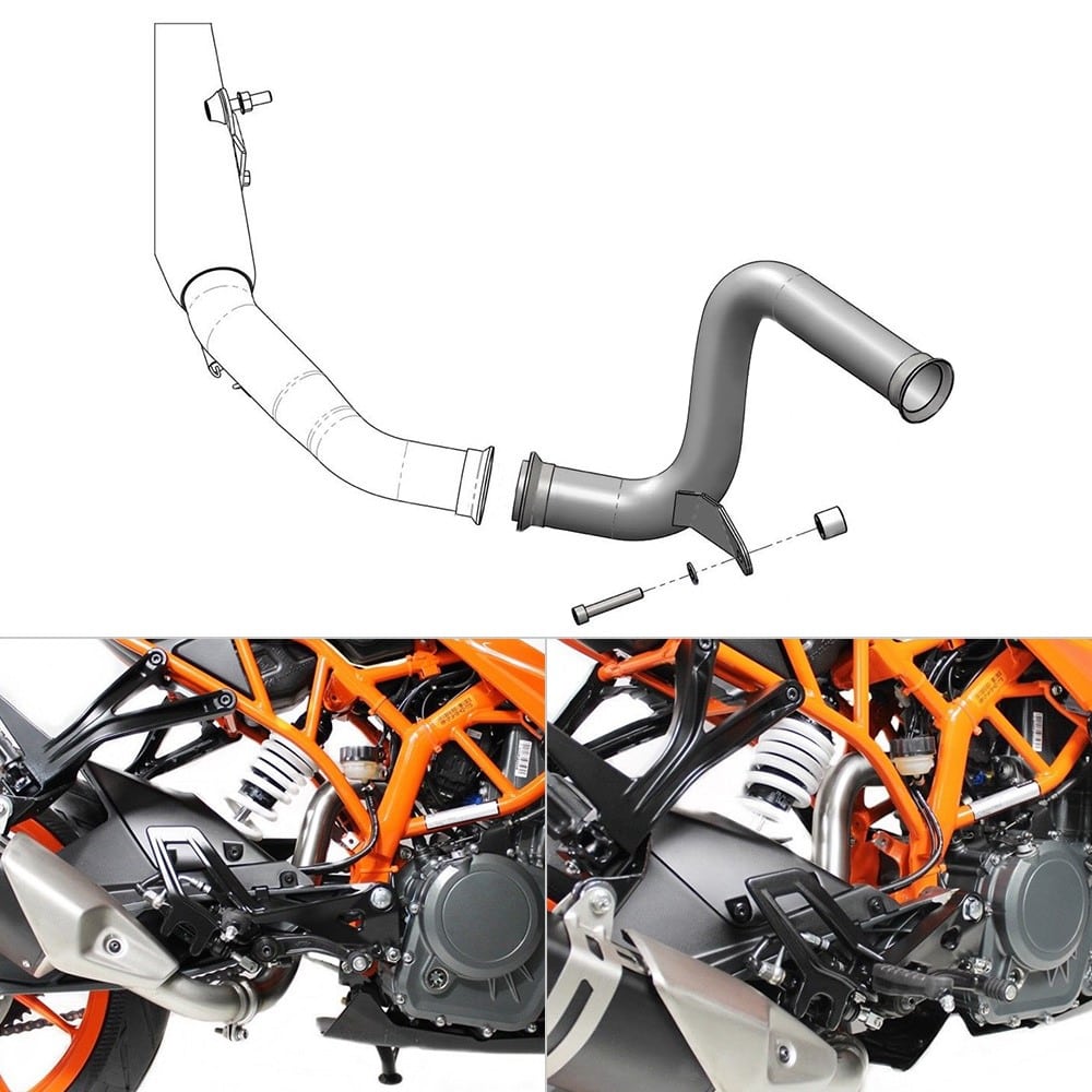 Ktm duke 125 store full exhaust system