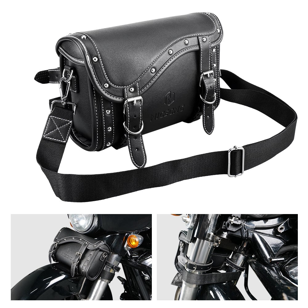 Harley davidson leather handlebar 2025 bags