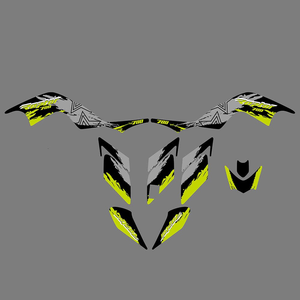 ATV Full Fairing Decal Sticker Graphics for Yamaha Raptor 700 06-12